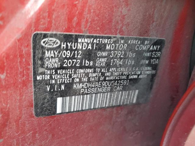 Photo 11 VIN: KMHDH4AE9DU542591 - HYUNDAI ELANTRA GL 