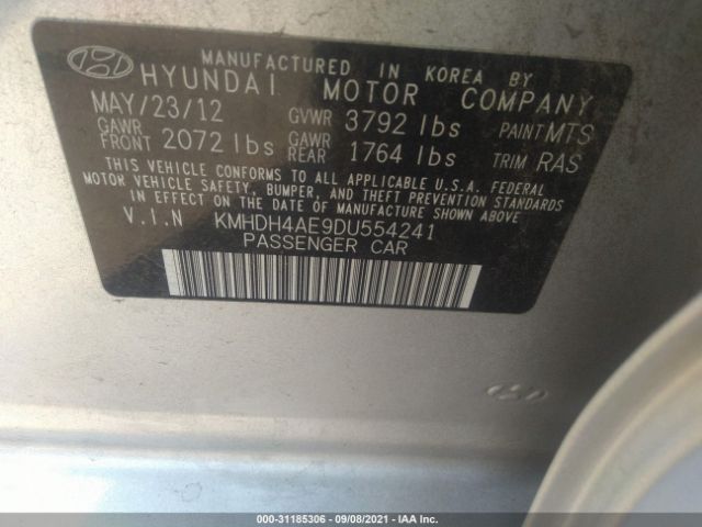 Photo 8 VIN: KMHDH4AE9DU554241 - HYUNDAI ELANTRA 