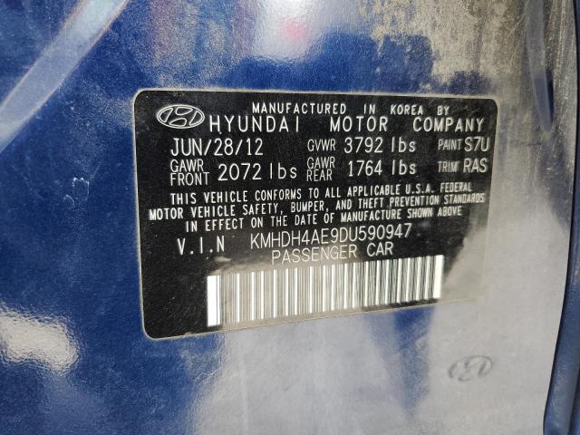 Photo 9 VIN: KMHDH4AE9DU590947 - HYUNDAI ELANTRA 