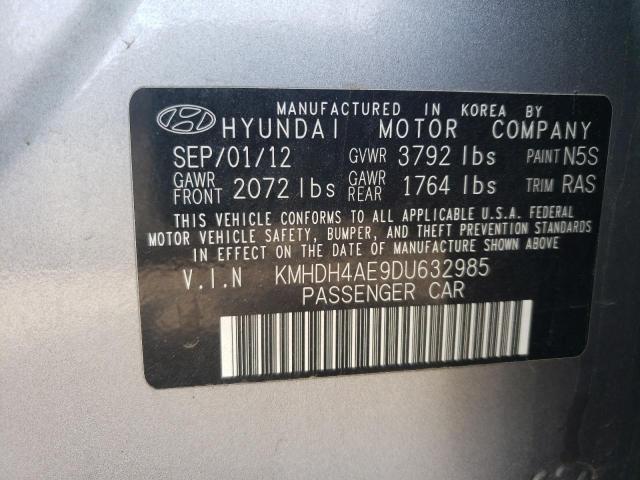 Photo 9 VIN: KMHDH4AE9DU632985 - HYUNDAI ELANTRA GL 