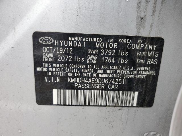 Photo 11 VIN: KMHDH4AE9DU674251 - HYUNDAI ELANTRA GL 