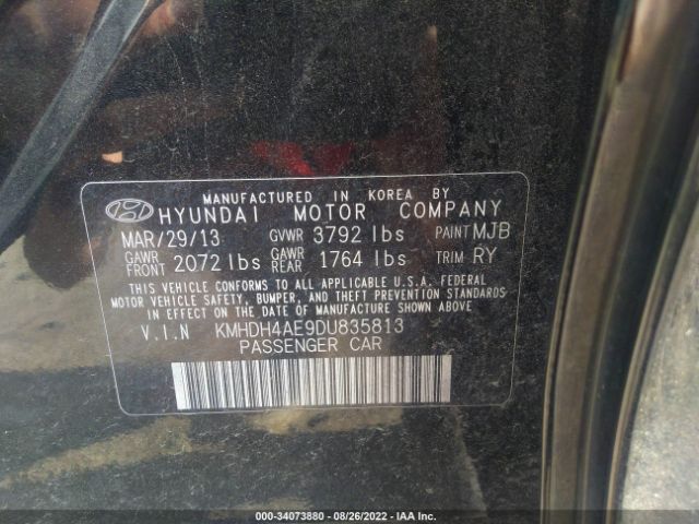 Photo 8 VIN: KMHDH4AE9DU835813 - HYUNDAI ELANTRA 