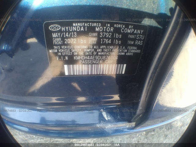 Photo 8 VIN: KMHDH4AE9DU876104 - HYUNDAI ELANTRA 