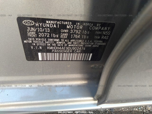 Photo 8 VIN: KMHDH4AE9DU902474 - HYUNDAI ELANTRA 