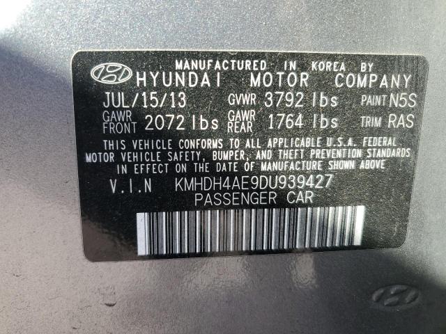 Photo 11 VIN: KMHDH4AE9DU939427 - HYUNDAI ELANTRA GL 