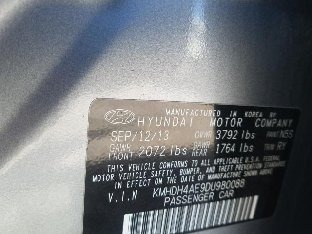 Photo 9 VIN: KMHDH4AE9DU980088 - HYUNDAI ELANTRA GL 