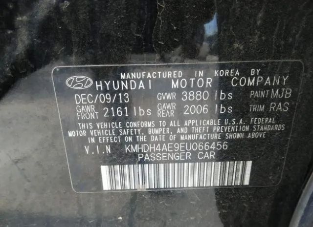 Photo 8 VIN: KMHDH4AE9EU066456 - HYUNDAI ELANTRA 