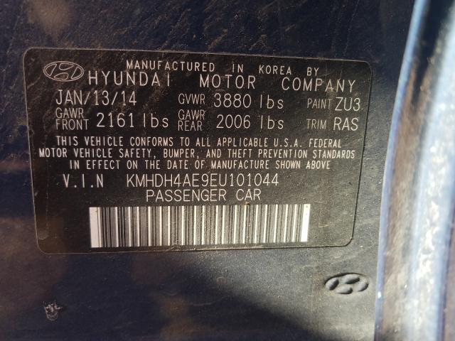 Photo 9 VIN: KMHDH4AE9EU101044 - HYUNDAI ELANTRA SE 