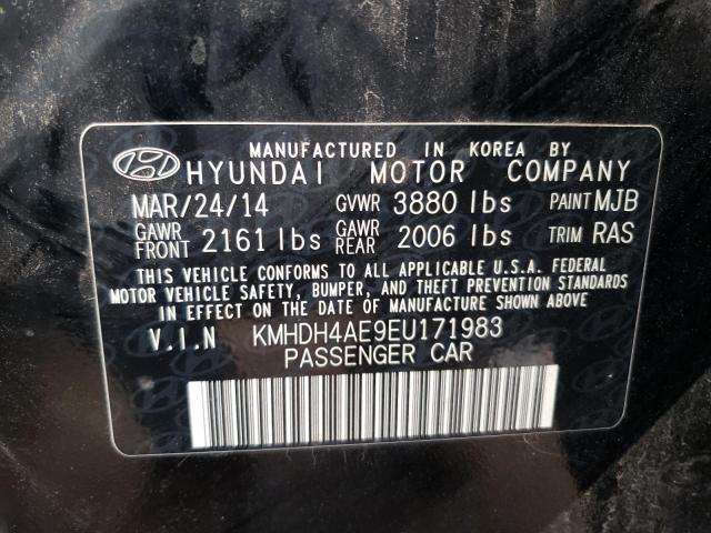 Photo 11 VIN: KMHDH4AE9EU171983 - HYUNDAI ELANTRA SE 