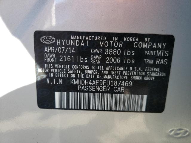 Photo 9 VIN: KMHDH4AE9EU187469 - HYUNDAI ELANTRA SE 