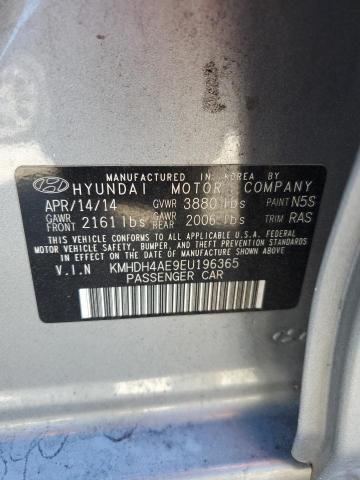 Photo 11 VIN: KMHDH4AE9EU196365 - HYUNDAI ELANTRA 