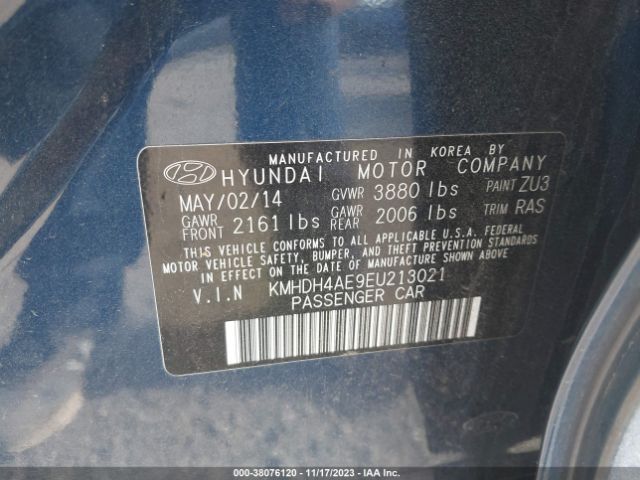 Photo 8 VIN: KMHDH4AE9EU213021 - HYUNDAI ELANTRA 