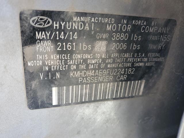 Photo 12 VIN: KMHDH4AE9FU224182 - HYUNDAI ELANTRA 