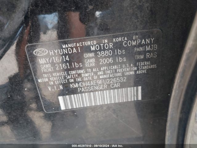 Photo 8 VIN: KMHDH4AE9FU226532 - HYUNDAI ELANTRA 