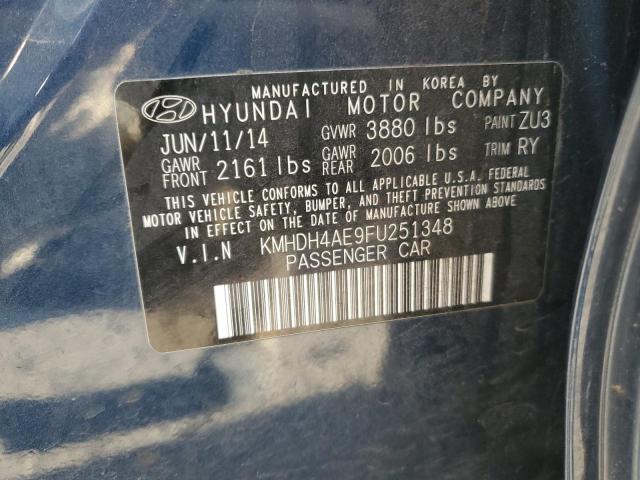 Photo 11 VIN: KMHDH4AE9FU251348 - HYUNDAI ELANTRA 