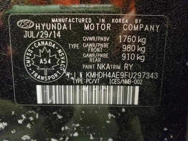 Photo 9 VIN: KMHDH4AE9FU297343 - HYUNDAI ELANTRA SE 