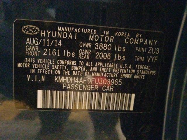 Photo 9 VIN: KMHDH4AE9FU303965 - HYUNDAI ELANTRA SE 