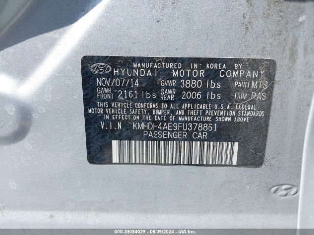 Photo 8 VIN: KMHDH4AE9FU378861 - HYUNDAI ELANTRA 