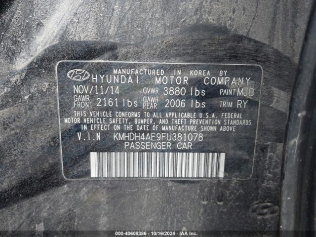 Photo 8 VIN: KMHDH4AE9FU381078 - HYUNDAI ELANTRA 