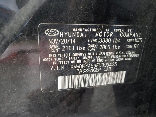 Photo 9 VIN: KMHDH4AE9FU393425 - HYUNDAI ELANTRA SE 