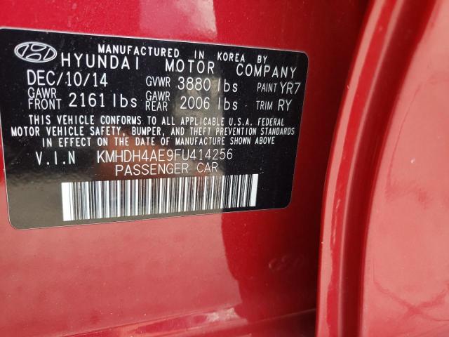 Photo 9 VIN: KMHDH4AE9FU414256 - HYUNDAI ELANTRA SE 