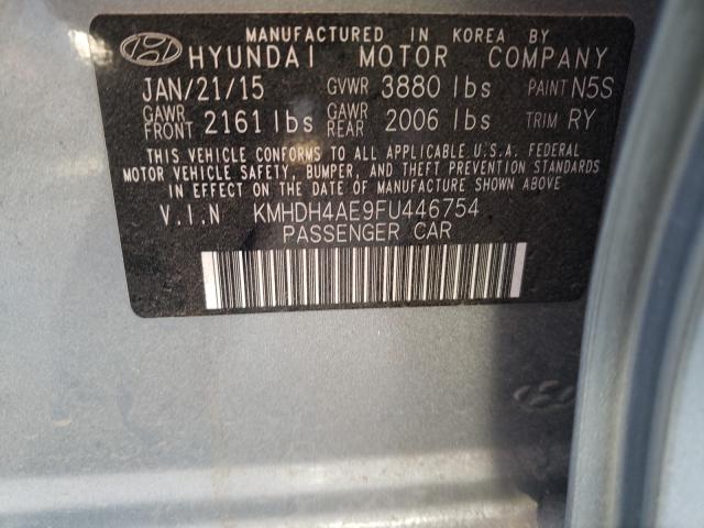 Photo 9 VIN: KMHDH4AE9FU446754 - HYUNDAI ELANTRA SE 