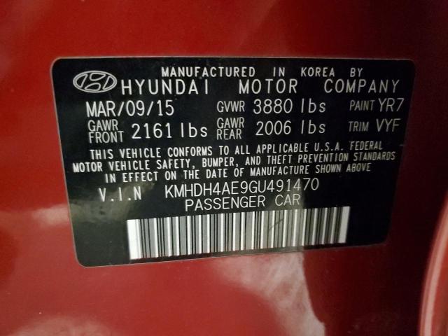 Photo 11 VIN: KMHDH4AE9GU491470 - HYUNDAI ELANTRA 