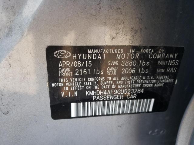 Photo 9 VIN: KMHDH4AE9GU523284 - HYUNDAI ELANTRA SE 