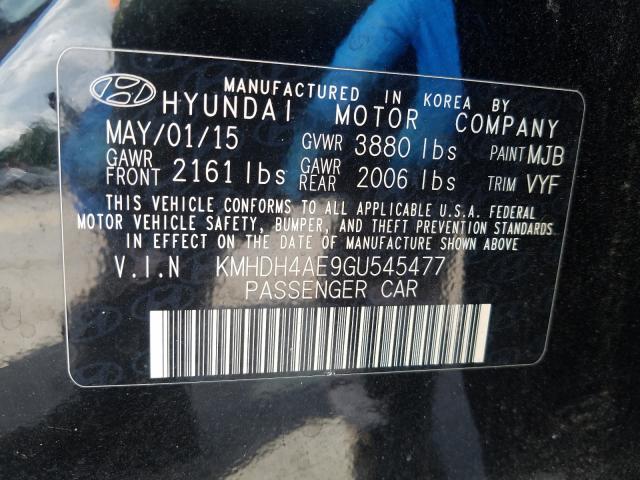 Photo 9 VIN: KMHDH4AE9GU545477 - HYUNDAI ELANTRA SE 