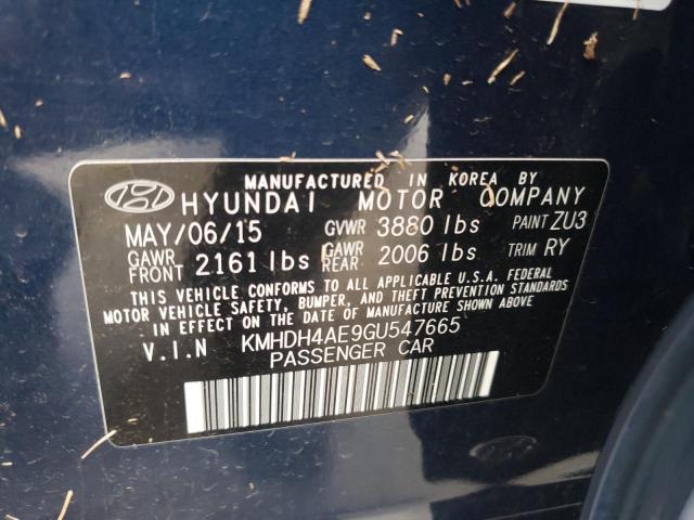 Photo 9 VIN: KMHDH4AE9GU547665 - HYUNDAI ELANTRA SE 