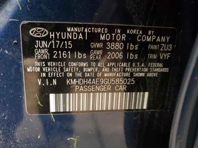 Photo 11 VIN: KMHDH4AE9GU585025 - HYUNDAI ELANTRA 