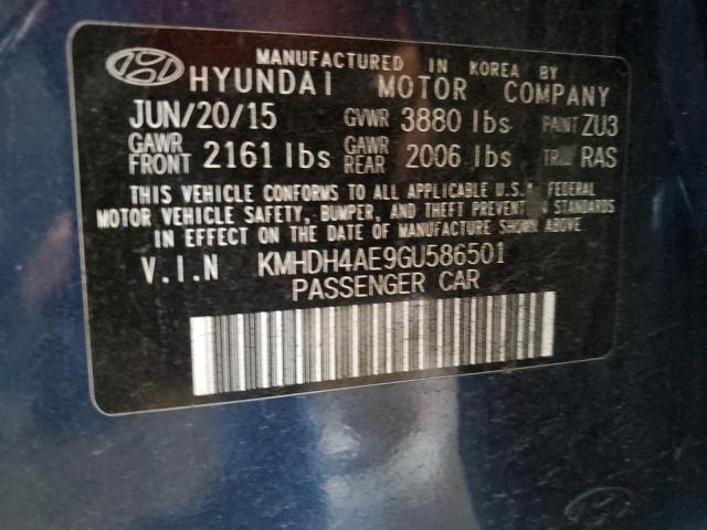 Photo 12 VIN: KMHDH4AE9GU586501 - HYUNDAI ELANTRA SE 