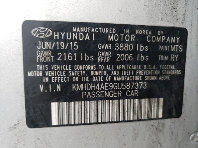 Photo 13 VIN: KMHDH4AE9GU587373 - HYUNDAI ELANTRA SE 