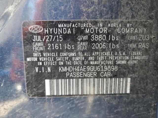 Photo 11 VIN: KMHDH4AE9GU619898 - HYUNDAI ELANTRA SE 