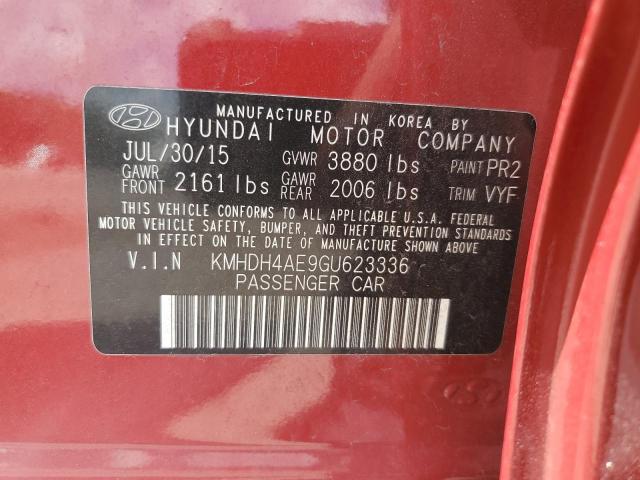 Photo 11 VIN: KMHDH4AE9GU623336 - HYUNDAI ELANTRA 