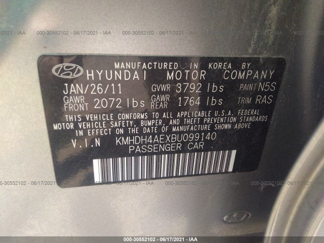 Photo 8 VIN: KMHDH4AEXBU099140 - HYUNDAI ELANTRA 