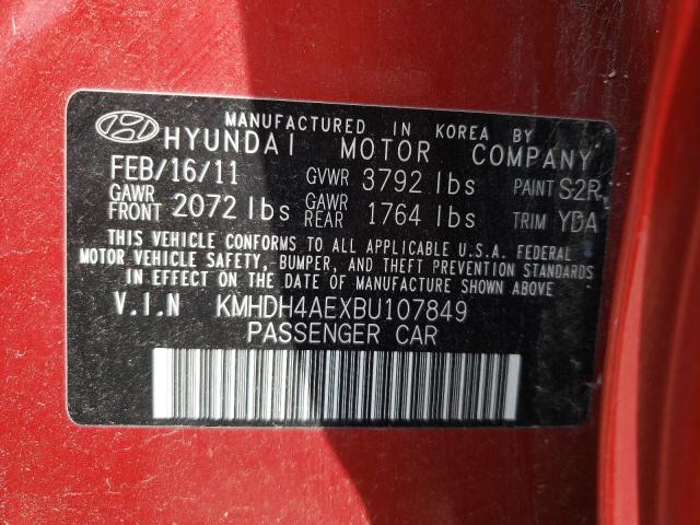 Photo 9 VIN: KMHDH4AEXBU107849 - HYUNDAI ELANTRA GL 