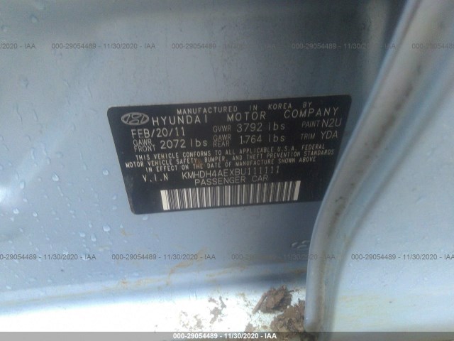 Photo 8 VIN: KMHDH4AEXBU111111 - HYUNDAI ELANTRA 