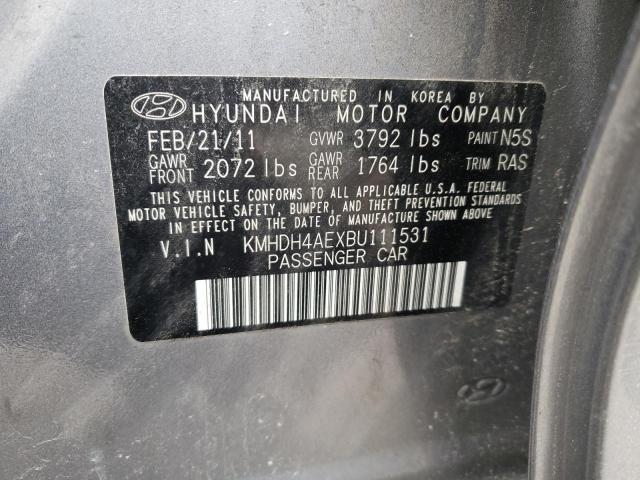 Photo 12 VIN: KMHDH4AEXBU111531 - HYUNDAI ELANTRA GL 