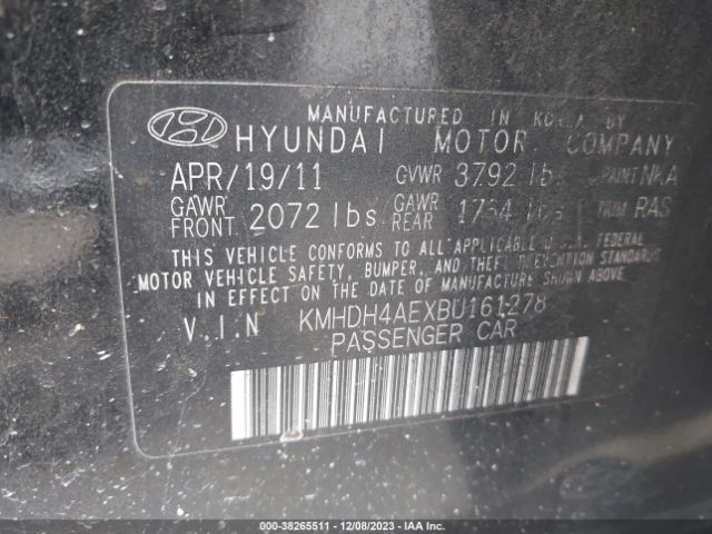 Photo 8 VIN: KMHDH4AEXBU161278 - HYUNDAI ELANTRA 