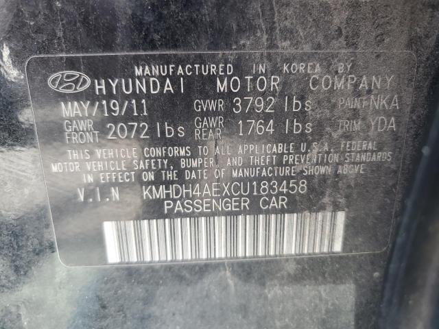 Photo 12 VIN: KMHDH4AEXCU183458 - HYUNDAI ELANTRA GL 