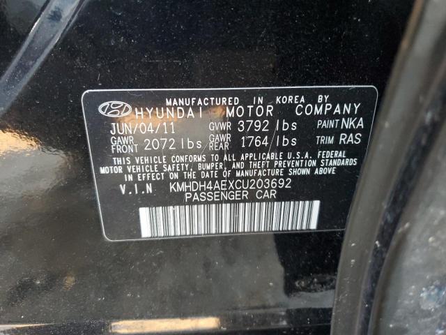 Photo 11 VIN: KMHDH4AEXCU203692 - HYUNDAI ELANTRA GL 