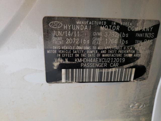 Photo 9 VIN: KMHDH4AEXCU212019 - HYUNDAI ELANTRA GL 