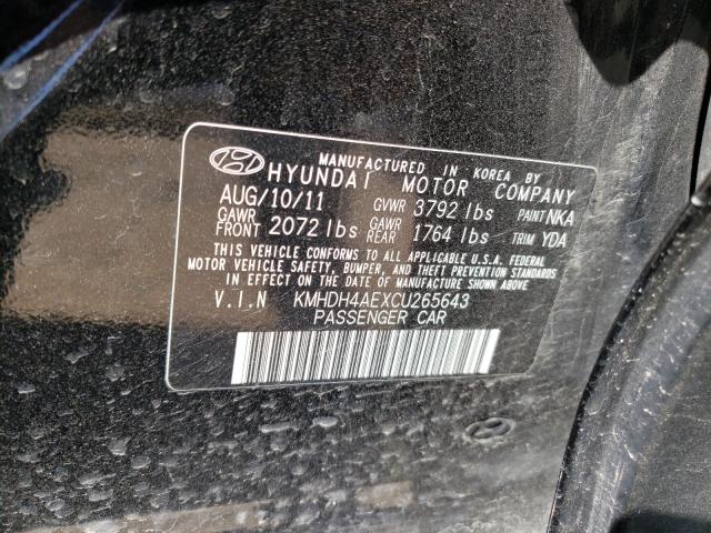 Photo 9 VIN: KMHDH4AEXCU265643 - HYUNDAI ELANTRA GL 