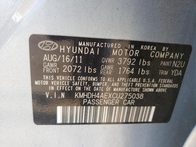 Photo 9 VIN: KMHDH4AEXCU275038 - HYUNDAI ELANTRA GL 