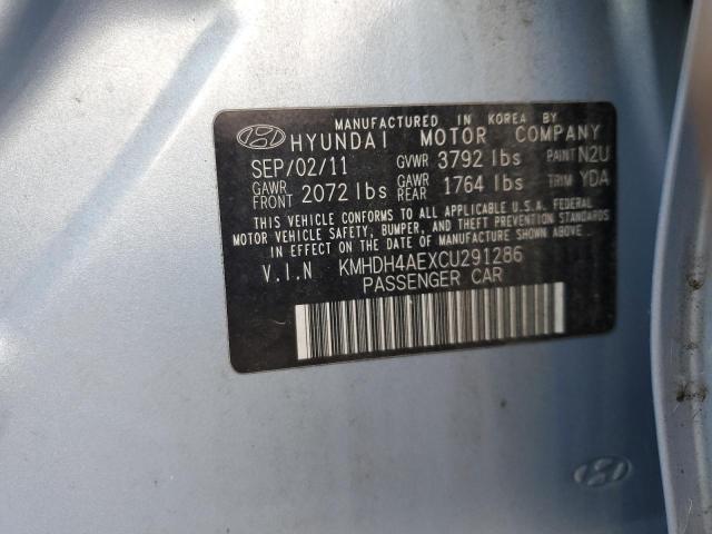 Photo 11 VIN: KMHDH4AEXCU291286 - HYUNDAI ELANTRA GL 