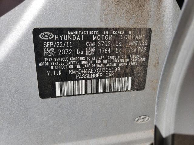 Photo 11 VIN: KMHDH4AEXCU305199 - HYUNDAI ELANTRA GL 