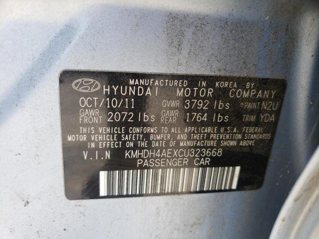 Photo 9 VIN: KMHDH4AEXCU323668 - HYUNDAI ELANTRA GL 