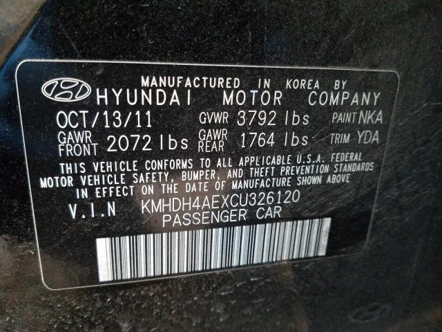 Photo 9 VIN: KMHDH4AEXCU326120 - HYUNDAI ELANTRA GL 