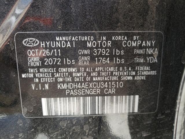 Photo 9 VIN: KMHDH4AEXCU341510 - HYUNDAI ELANTRA GL 